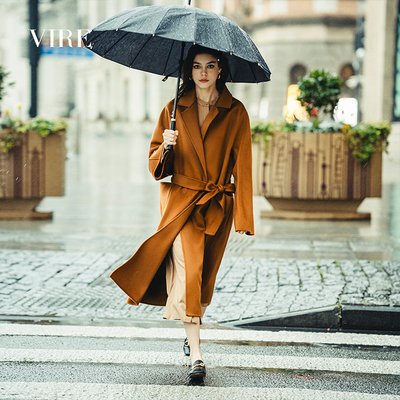VIRE重磅高定系列20093秋冬季女士时尚气质过膝长款毛呢大衣B