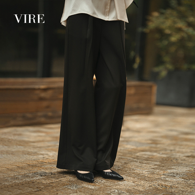 VIRE重磅高定系列40086垂感休闲宽松喇叭裤B